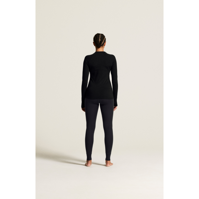 Craft Wool Comfort Pant W – Pantaloni strat de bază cu lână, dublu strat - Negru