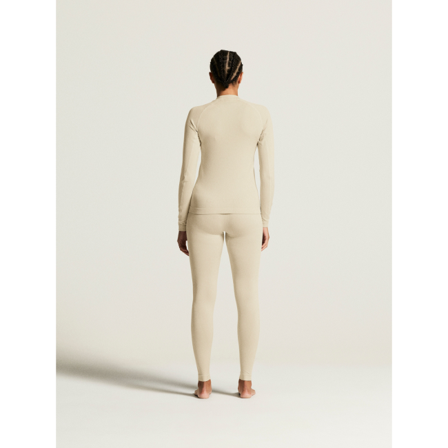 Craft Warm Comfort LS W – Bluză strat de bază caldă - Bej