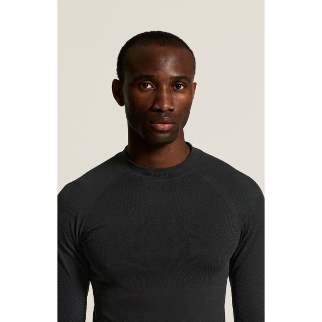 Craft Warm Comfort LS – Bluză strat de bază caldă - Negru
