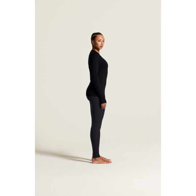 Craft Wool Comfort Pant W – Pantaloni strat de bază cu lână, dublu strat - Negru
