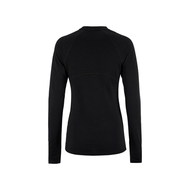 Craft Wool Comfort Rn LS W – Bluză strat de bază cu lână, dublu strat - Negru
