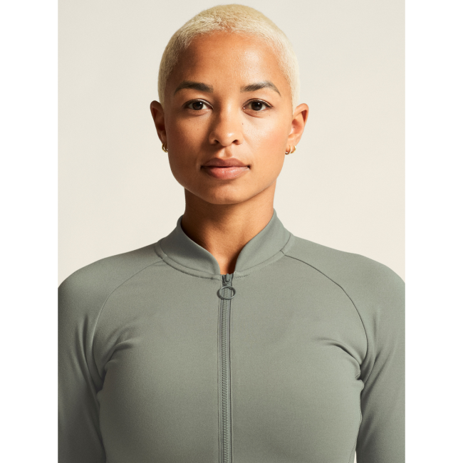 Craft Collective Zip Sweater W – Bluză de antrenament cu fermoar întreg - Verde