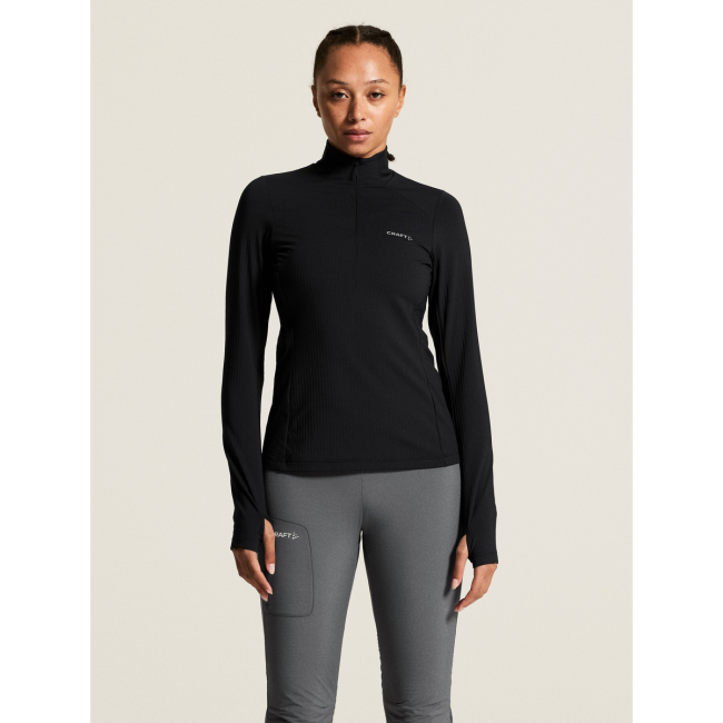 Craft Gain Thermal Midlayer 2 W – Bluză termică cu fermoar scurt - Negru