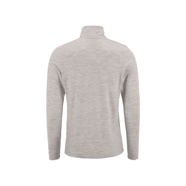 Craft Wool 95 HZ LS – Bluză strat de bază din lână merinos 95% cu fermoar scurt - Gri
