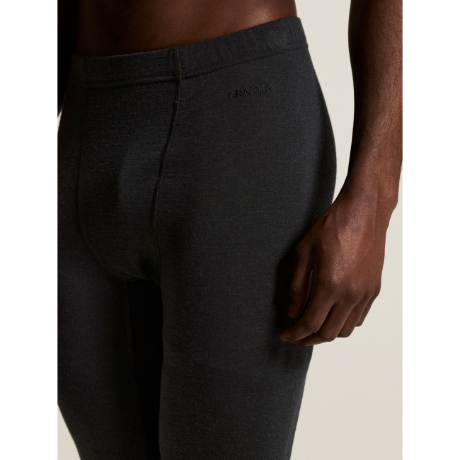 Craft Wool Comfort Pant – Pantaloni strat de bază cu lână, dublu strat - Negru