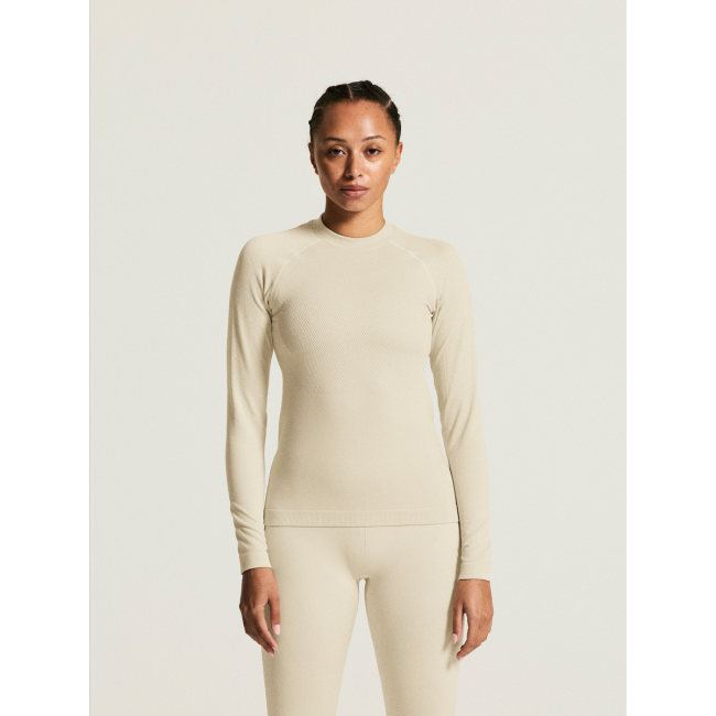 Craft Warm Comfort LS W – Bluză strat de bază caldă - Bej