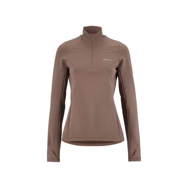 Craft Gain Thermal Midlayer 2 W – Bluză termică cu fermoar scurt - Maro