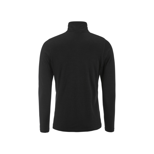 Craft Wool 95 HZ LS – Bluză strat de bază din lână merinos 95% cu fermoar scurt - Negru