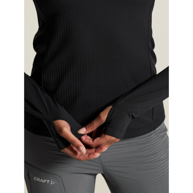 Craft Gain Thermal Midlayer 2 W – Bluză termică cu fermoar scurt - Negru