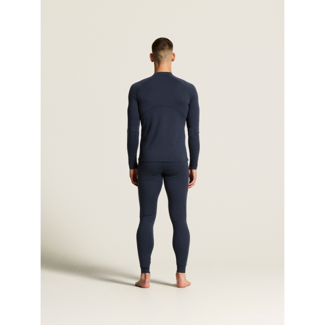 Craft Wool Comfort Rn LS – Bluză strat de bază cu lână, dublu strat - Albastru