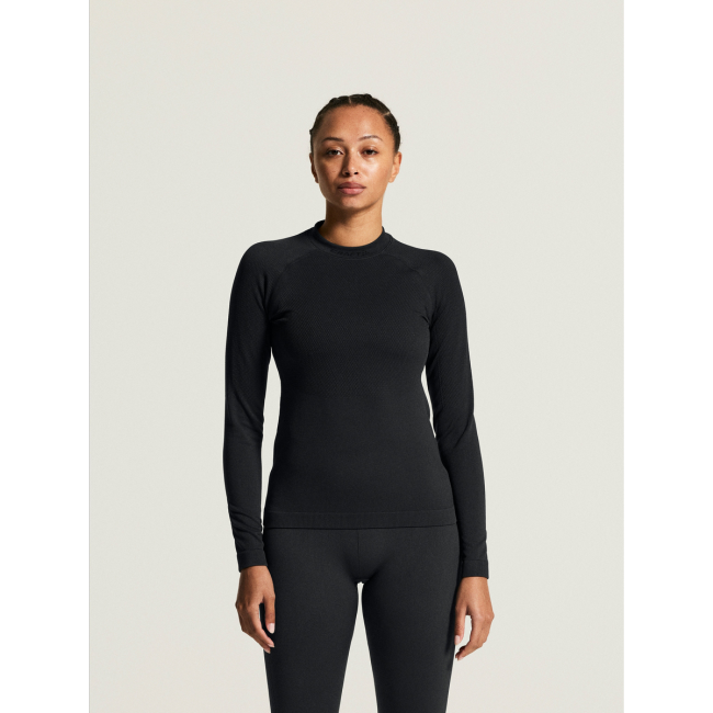 Craft Warm Comfort LS W – Bluză strat de bază caldă - Negru