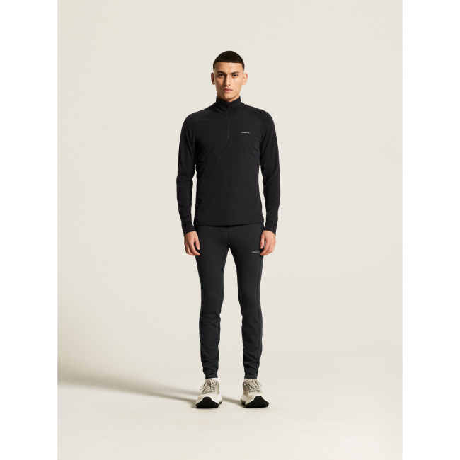 Craft Wool Wind HZ LS – Bluză de alergare din lână anti-vânt - Negru