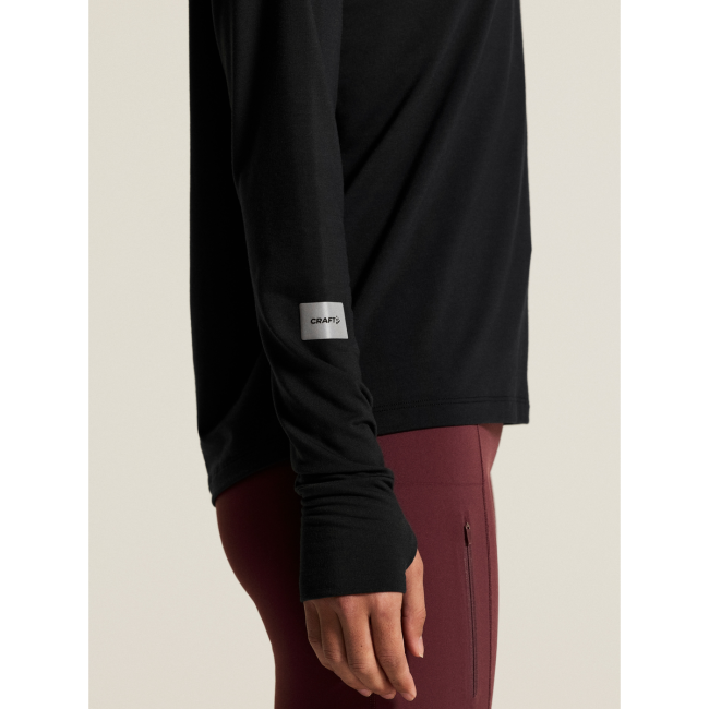 Craft Subz Zip Jersey W – Bluză caldă de alergare cu fermoar - Negru
