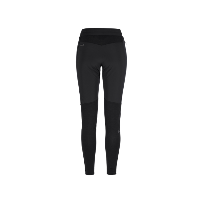 Craft Wool Wind Tights W – Colanți de alergare din lână anti-vânt - Negru