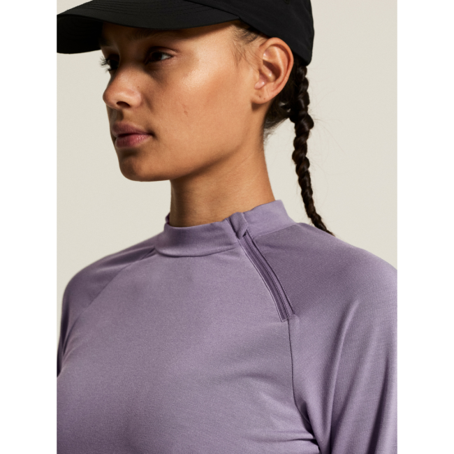 Craft Subz Zip Jersey W – Bluză caldă de alergare cu fermoar - Mov