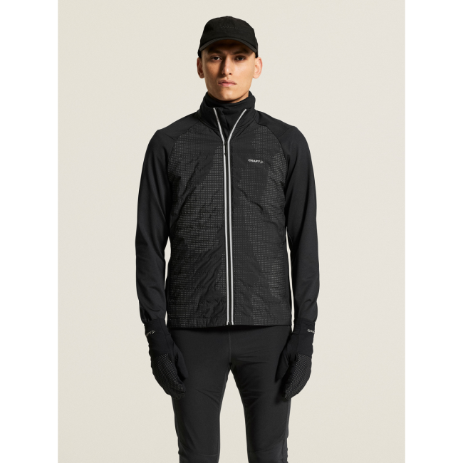 Craft Subz Lumen Jacket – Geacă de alergare izolată reflectorizantă - Negru