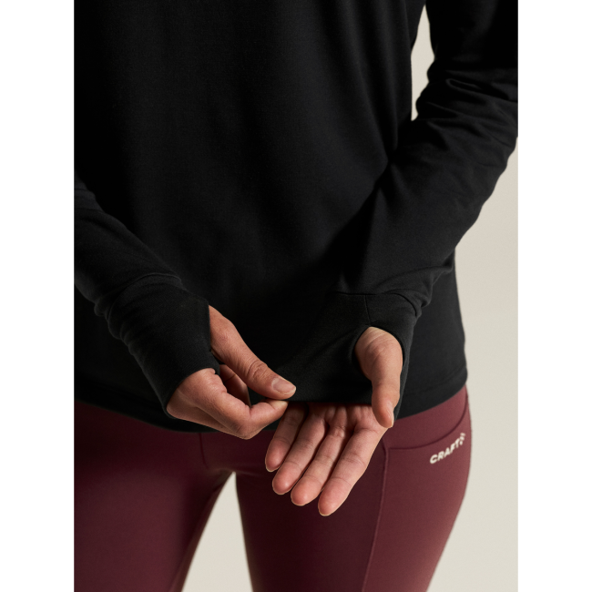 Craft Subz Zip Jersey W – Bluză caldă de alergare cu fermoar - Negru