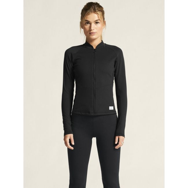 Craft Collective Zip Sweater W – Bluză de antrenament cu fermoar întreg - Negru