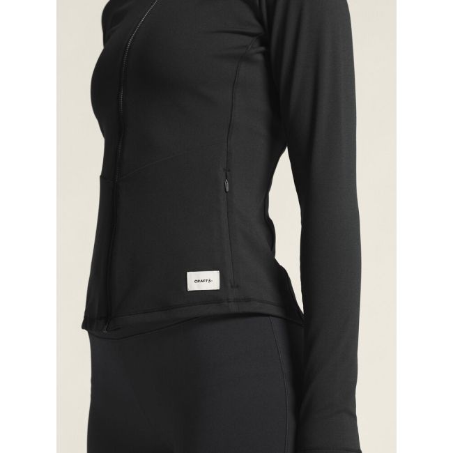 Craft Collective Zip Sweater W – Bluză de antrenament cu fermoar întreg - Negru
