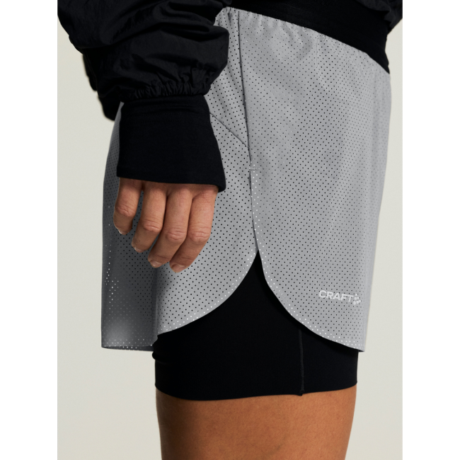 Craft Reflective Shorts W – Pantaloni scurți de alergare reflectorizanți - Gri