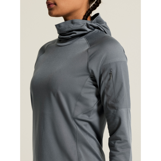 Craft Subz Thermal Hood W – Bluză termică de alergare cu glugă - Gri