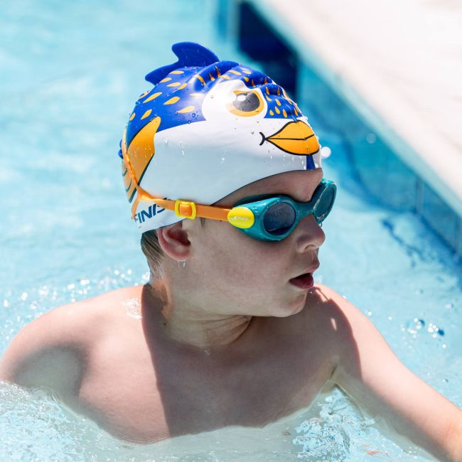 Finis - ochelari inot copii 3-6 ani - H3 Goggle - Verde petrol / portocaliu