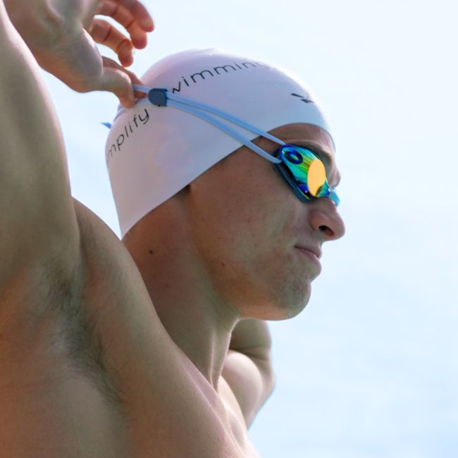 Finis - ochelari inot - Bolt Goggles - competitie - Albastru ghețar cu lentilă oglindă