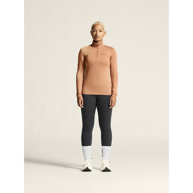 Craft Core Gain Midlayer W – Bluză strat intermediar cu fermoar scurt - Bej