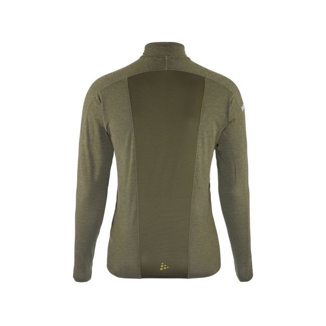 Craft ADV Subz Wool LS Tee 3 – Bluză de alergare cu merinos și fermoar scurt - Verde