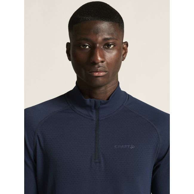 Craft Active Comfort LS HZ 2 – Bluză strat de bază cu fermoar scurt - Albastru