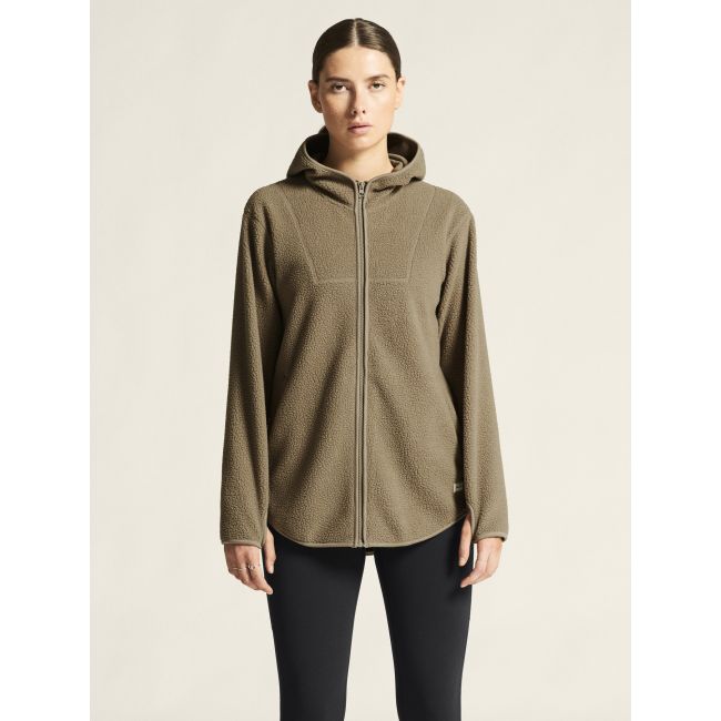 Craft Join Pile Fleece FZ Hood W – Hanorac fleece pufos cu fermoar - Bej