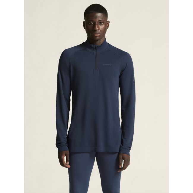 Craft Active Comfort LS HZ 2 – Bluză strat de bază cu fermoar scurt - Albastru