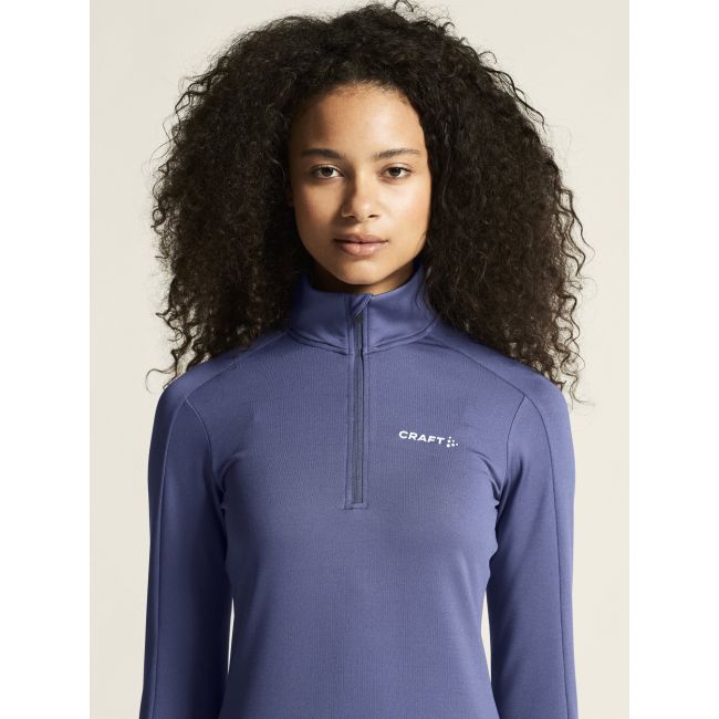 Craft Core Gain Midlayer W – Bluză strat intermediar cu fermoar scurt - Albastru (388000)