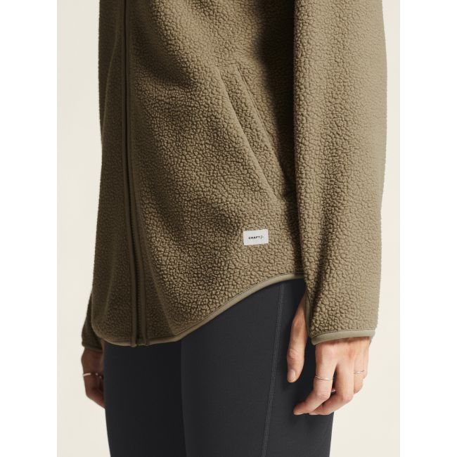 Craft Join Pile Fleece FZ Hood W – Hanorac fleece pufos cu fermoar - Bej