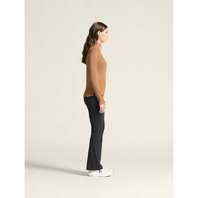 Craft ADV Subz Wool LS Tee 3 W – Bluză de alergare cu merinos și fermoar scurt - Bej