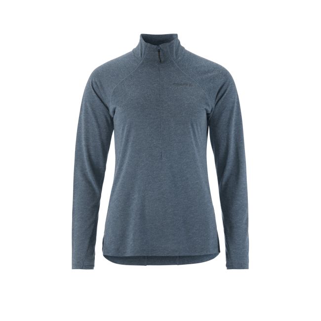 Craft ADV Subz Wool LS Tee 3 W – Bluză de alergare cu merinos și fermoar scurt - Albastru
