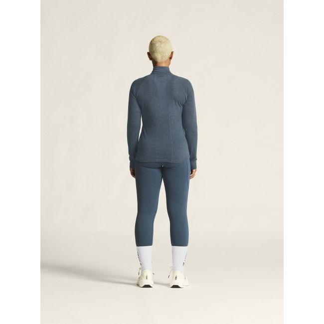 Craft ADV Subz Wool LS Tee 3 W – Bluză de alergare cu merinos și fermoar scurt - Albastru