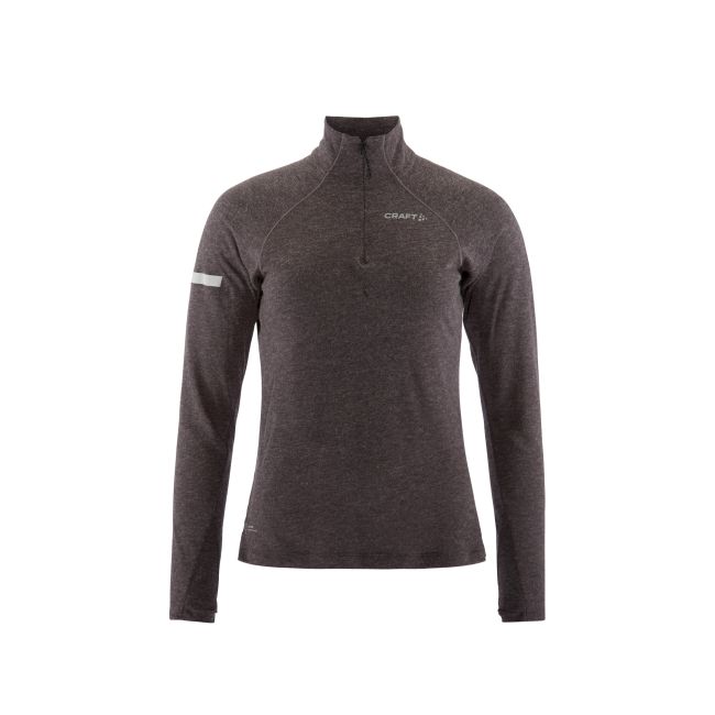 Craft ADV Subz Wool LS Tee 3 W – Bluză de alergare cu merinos și fermoar scurt - Mov (499200)