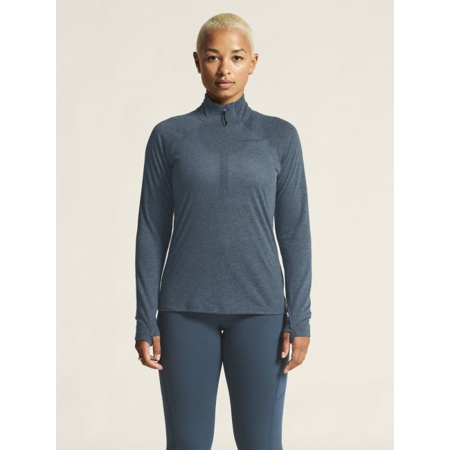 Craft ADV Subz Wool LS Tee 3 W – Bluză de alergare cu merinos și fermoar scurt - Albastru