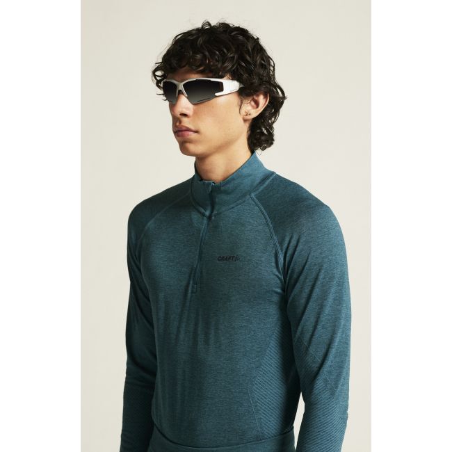 Craft Core Dry Active Comfort HZ – Bluză strat de bază cu fermoar scurt - Verde