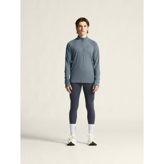 Craft ADV Subz Wool LS Tee 3 – Bluză de alergare cu merinos și fermoar scurt - Albastru