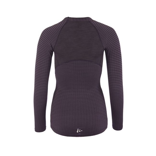 Craft Wool Extreme X LS 2 W – Bluză strat de bază cu lână merinos - Mov
