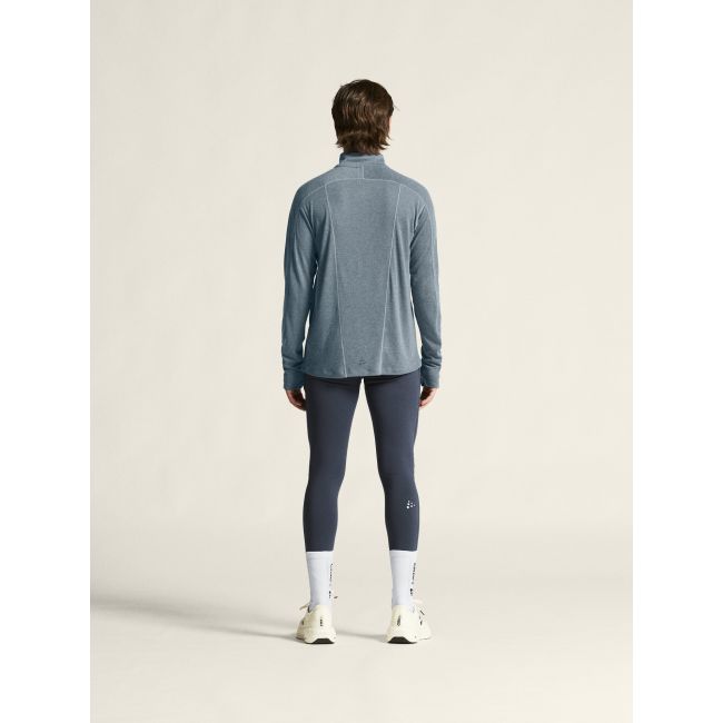 Craft ADV Subz Wool LS Tee 3 – Bluză de alergare cu merinos și fermoar scurt - Albastru