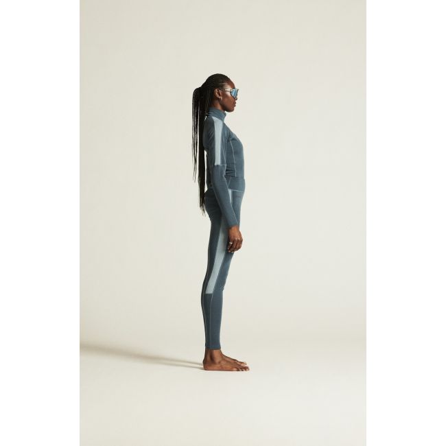Craft ADV Wool Merino HZ W – Bluză strat de bază cu merinos și fermoar scurt - Albastru