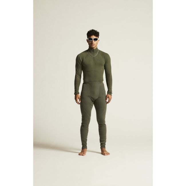 Craft ADV Wool Merino HZ – Bluză strat de bază cu merinos și fermoar scurt - Verde