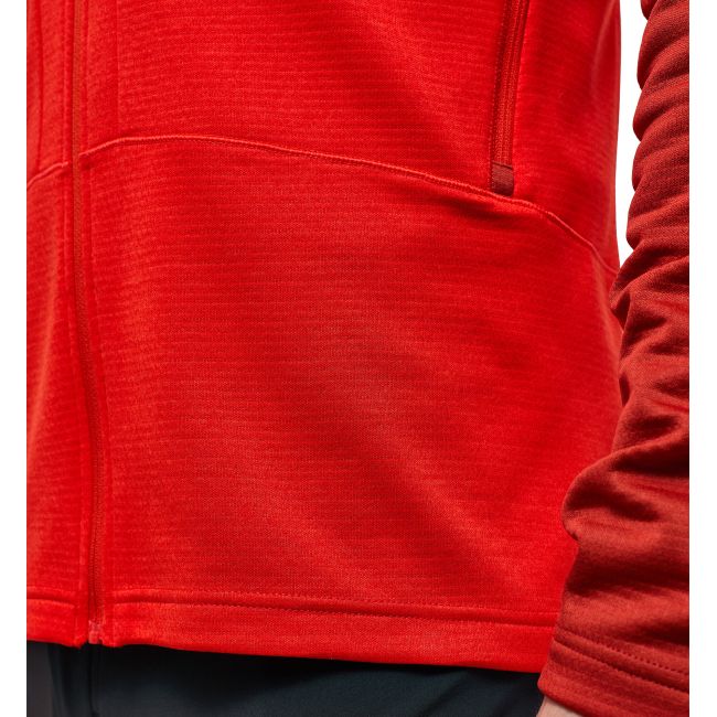 Haglöfs ROC Flash Mid Hood – Hanorac tehnic de cățărare - Roșu Corrosion/Zenith Red