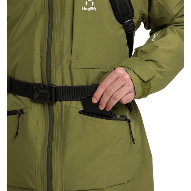 Haglöfs Lumi Insulated Jacket – Geacă izolată impermeabilă - Verde Olive Green