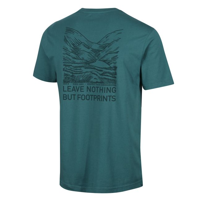 INOV8 Graphic Tee SS Footprints – Tricou din bumbac organic cu imprimeu - Verde