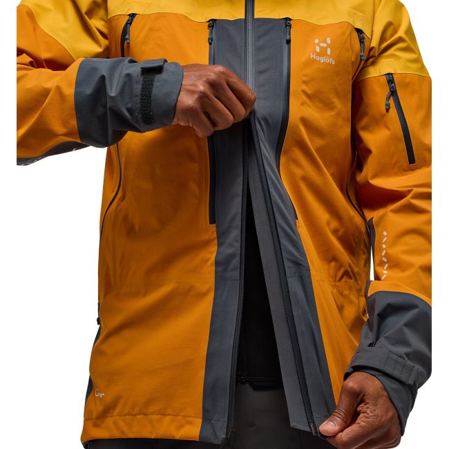 Haglöfs L.I.M Touring PROOF Jacket – Geacă impermeabilă pentru tură de schi - Galben Sunny Yellow/Desert Yellow