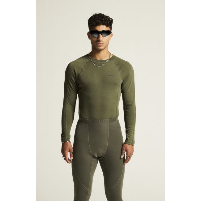 Craft ADV Wool Merino Rn LS – Bluză strat de bază cu lână merinos - Verde
